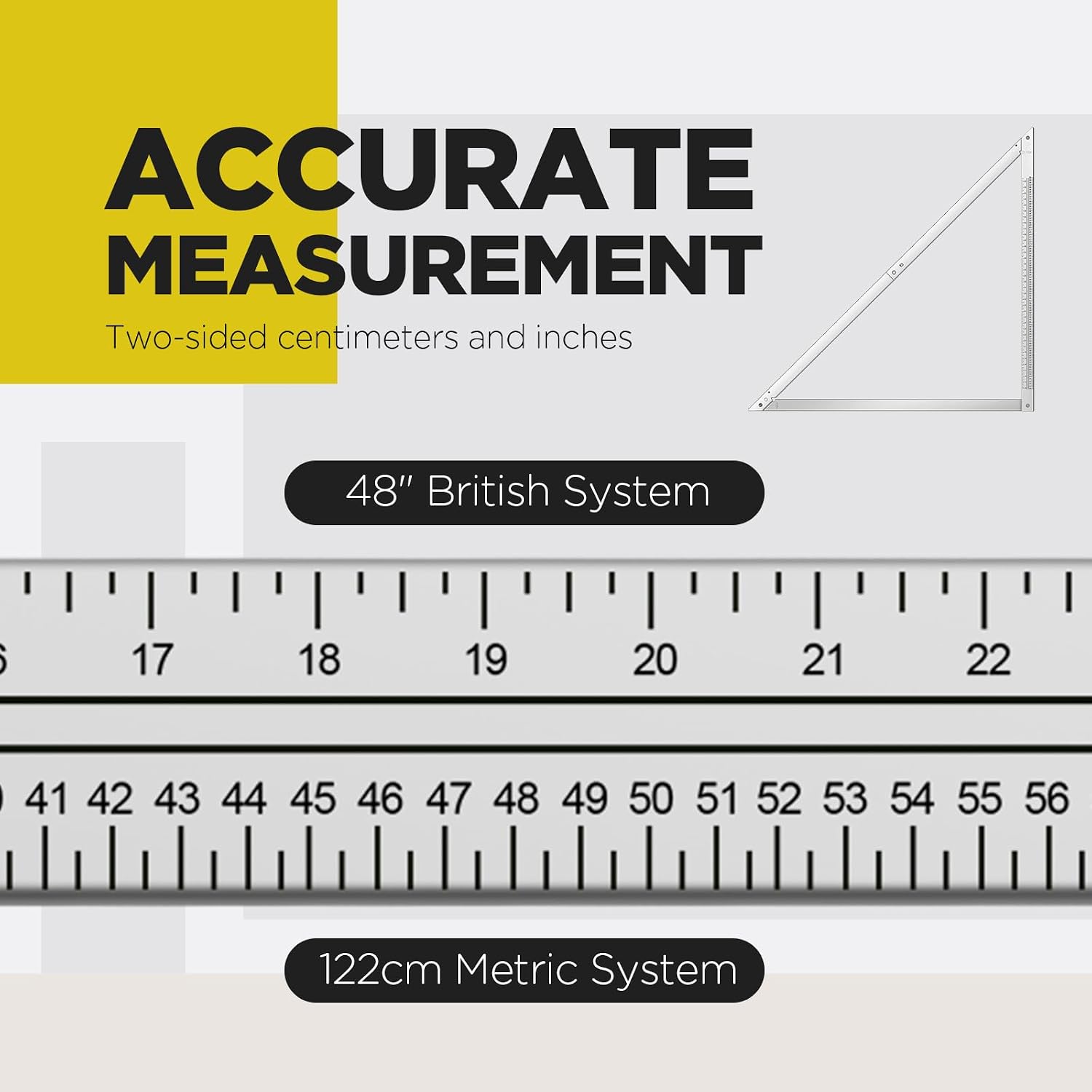 Relaxweex 48 Inch Folding Triangle Ruler Aluminum Framing Square