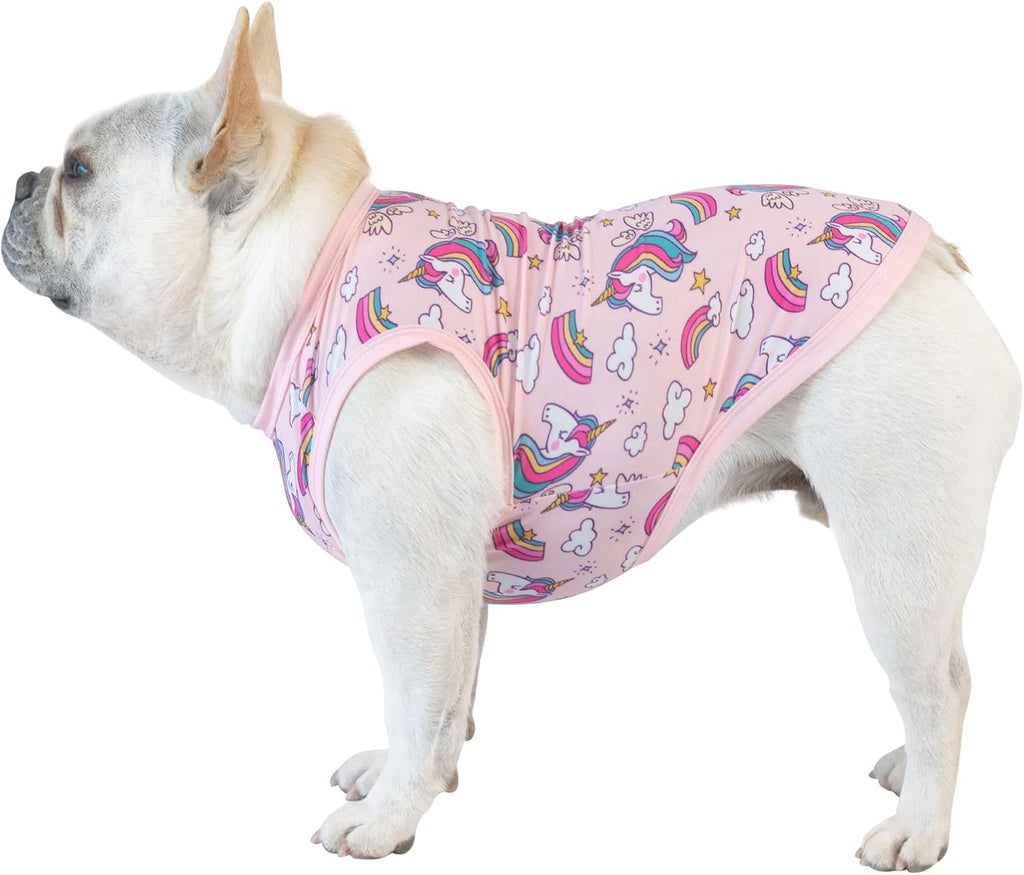 CuteBone Dog Shirts 2-Pack Soft Pet Clothes Breathable Summer Vest for Small Puppy and Stretchy Cat Apparel