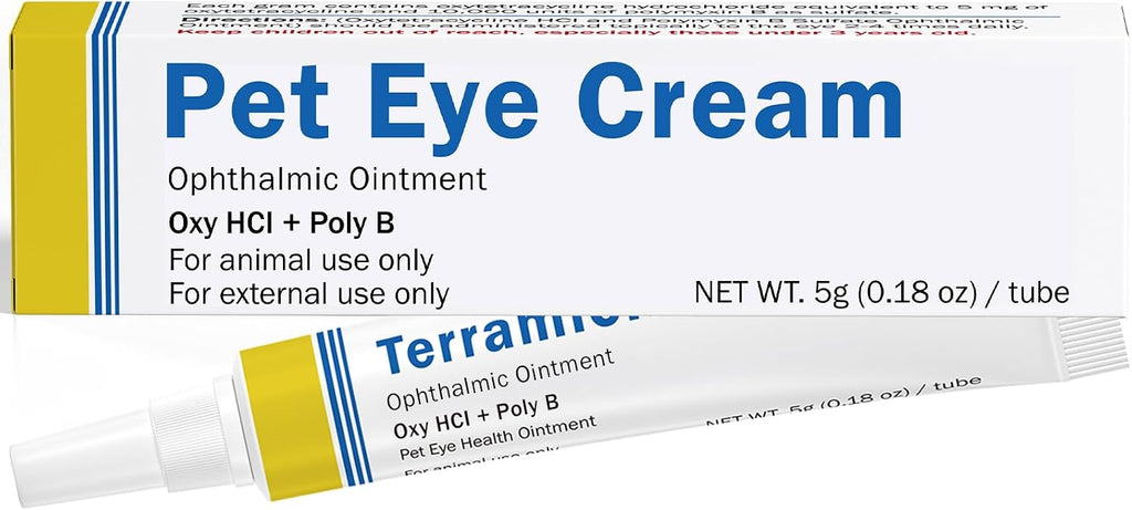 Starmixus Pet Eye Ointment, Soothes Irritation, Discharge & Tear Stains, Professional-Grade Eye Cream for Cats, Dogs, Horses, Birds, Cattle, Sheep and Puppies, Kitten - 1 Tube 5g (0.18oz)