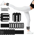 Abahub Adjustable Wrist & Ankle Weights 2Pack, Wearable Silicone Weighted Bracelet for Women, Arm Leg Weights for Home Gym Workout, Jogging, Yoga & Pilates