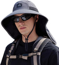 Rosoz Outdoor Sun Hat for Men Women, UPF 50+Fishing Hat with Neck Flap