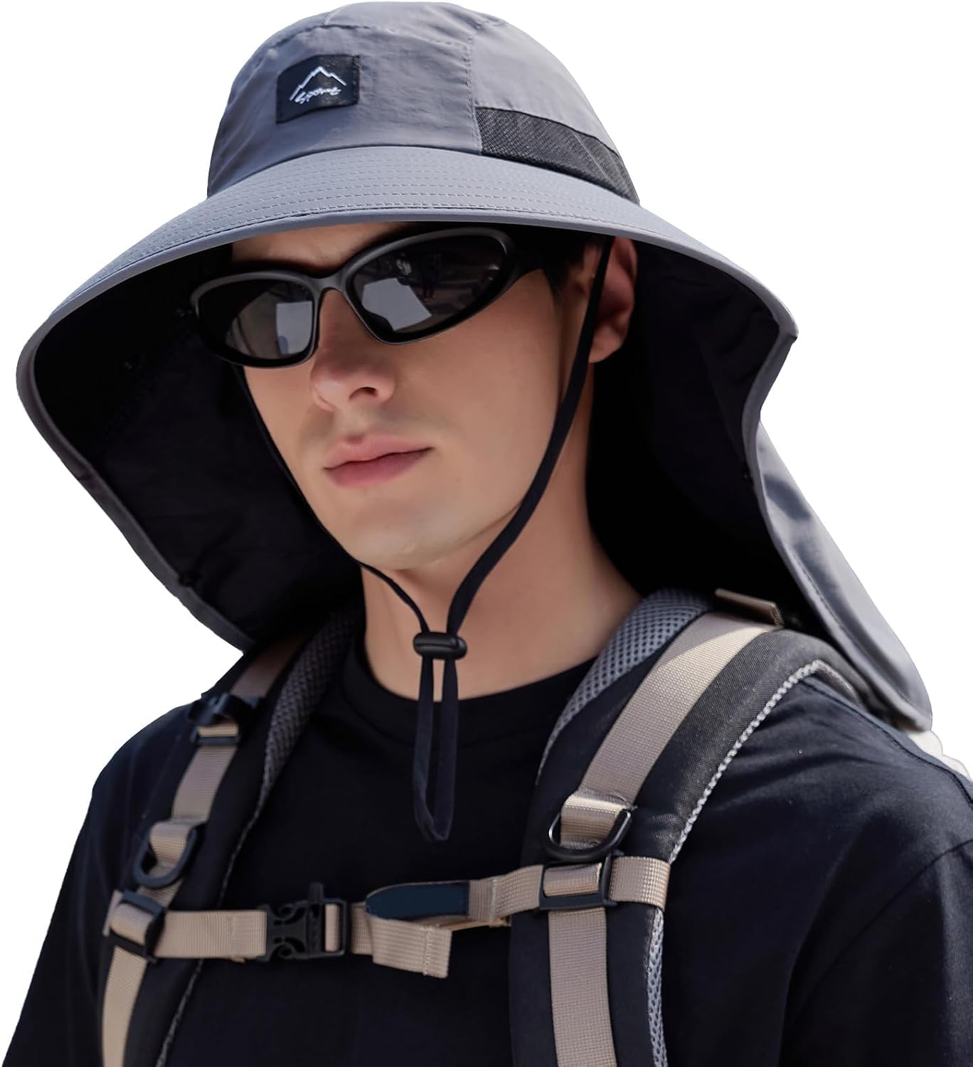 Rosoz Outdoor Sun Hat for Men Women, UPF 50+Fishing Hat with Neck Flap