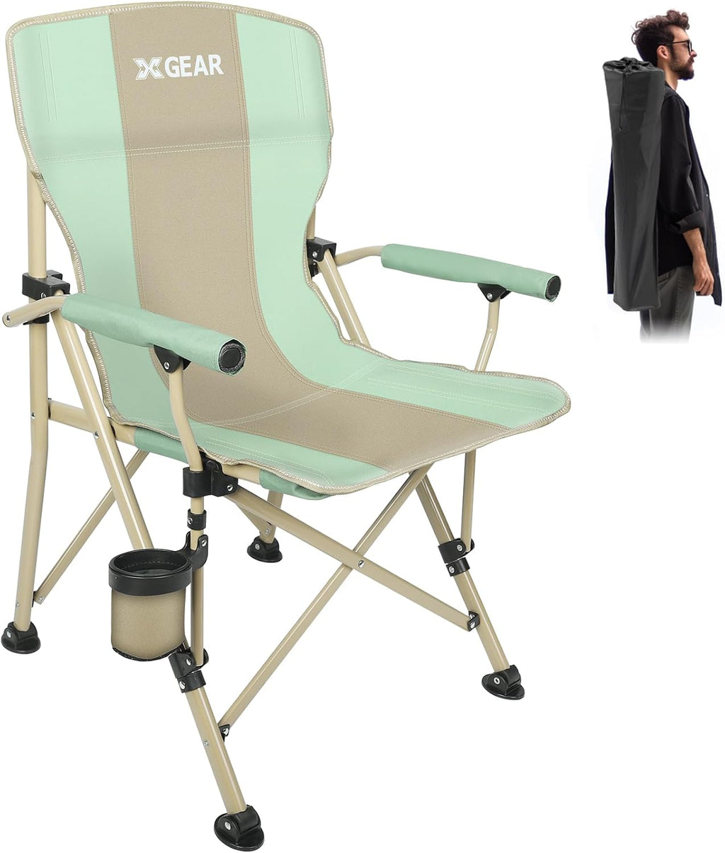 XGEAR Portable Camping Chair for Adutls Outdoor Camp Chairs,Blue