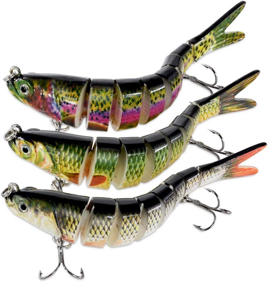 Fishing Lures for Bass Trout Topwater Multi Jointed Swimbaits