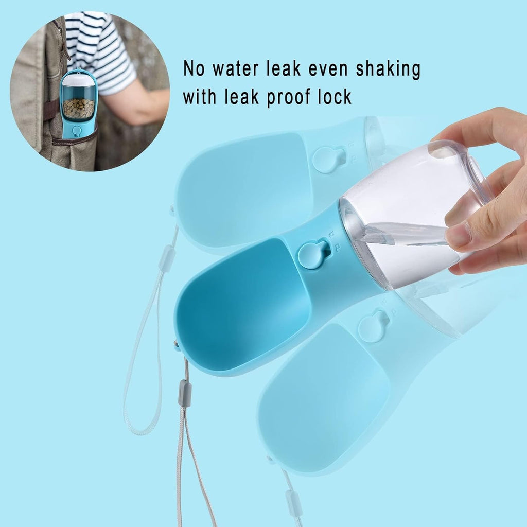 Cibaabo Dog Water Bottle Portable with Food Container & Filter for Travel