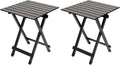 SUNNYFEEL Folding Camping Table - Lightweight Aluminum Portable Picnic Table for Cooking, Beach, Hiking, Travel, Fishing, BBQ, Indoor Outdoor Small Foldable Camp Tables