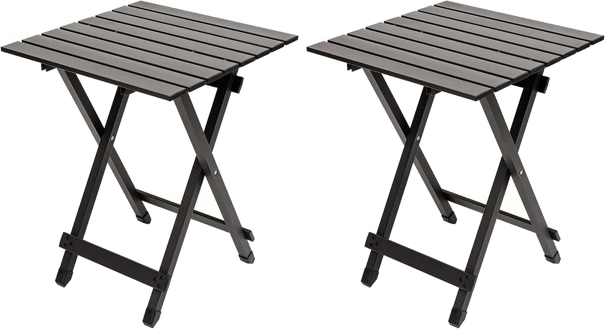 SUNNYFEEL Folding Camping Table - Lightweight Aluminum Portable Picnic Table for Cooking, Beach, Hiking, Travel, Fishing, BBQ, Indoor Outdoor Small Foldable Camp Tables