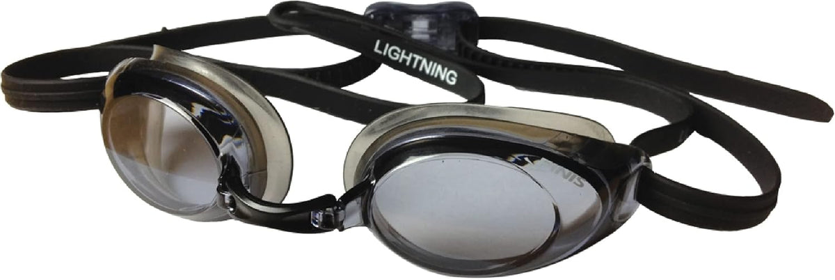 FINIS Lightning Goggles - Competitive Swim Goggles for Women & Men - Adjustable Straps - With 4 Interchangeable Nose Pieces