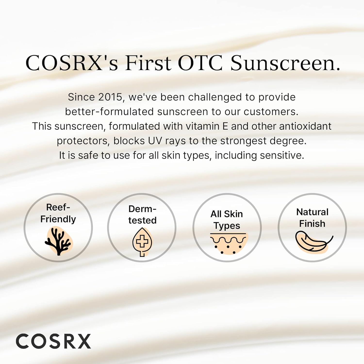COSRX Vitamin E Sunscreen SPF 50, Natural Glow, for Oily Skin, 1.69 fl oz