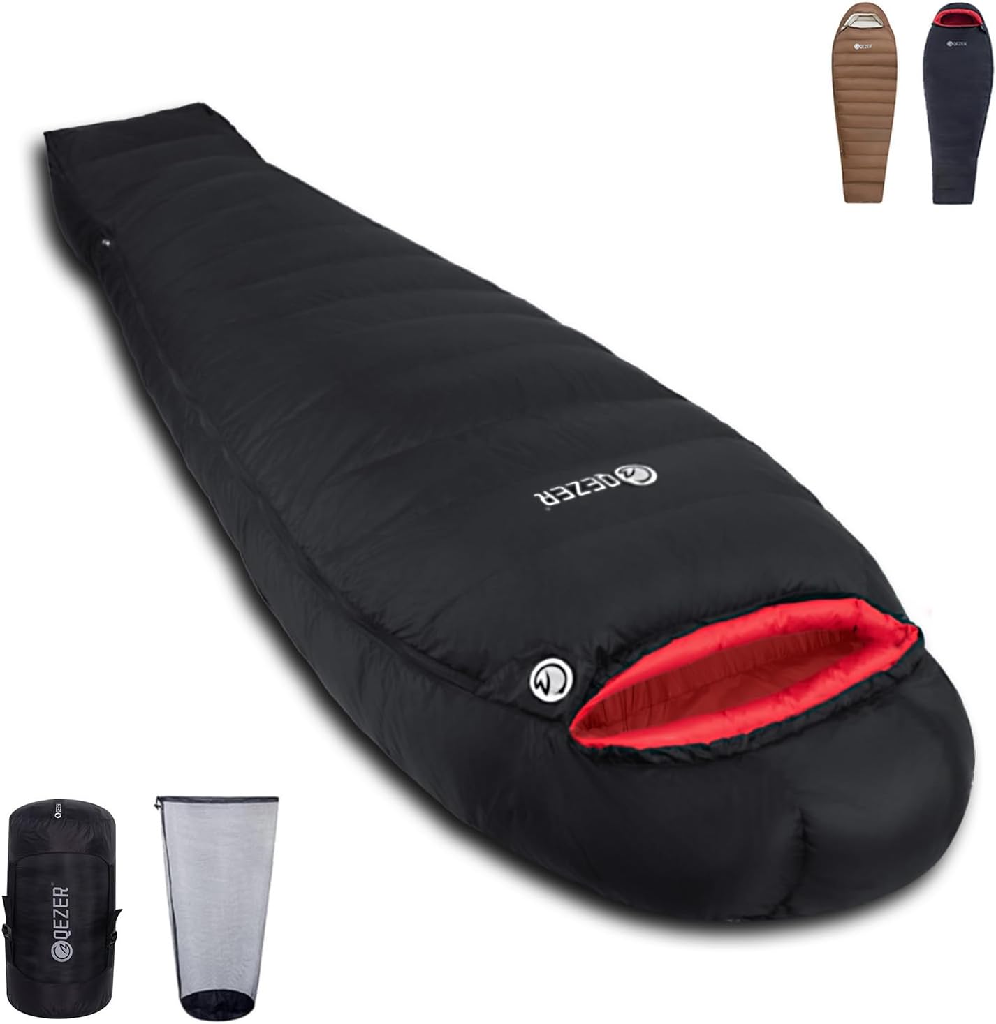 0 Degree Down Sleeping Bag for Adults,Cold Weather Backpacking