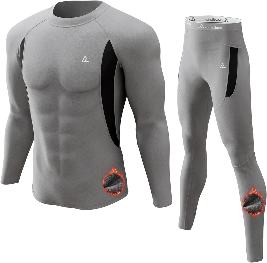 Mens Thermal Underwear Long Johns Set Cold Weather Hunting Base Layer