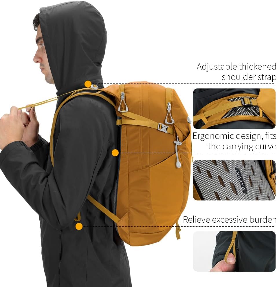 IX INOXTO Hiking Hydration Backpack with 2L/3L Water Bladder for Women and Men18L/25L Water Backpack for Hiking, Cycling, Climbing, Camping