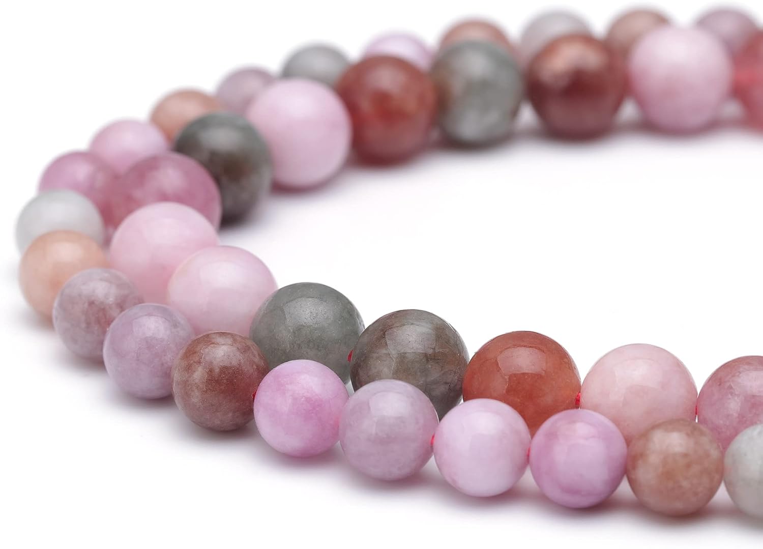 Youngbling Natural Gemstone Beads for Jewelry Making,10mm Rainbow Stone Jade Polished Round Smooth Stone,Genuine Real Stone Beads for Bracelet Necklace 15 Inch