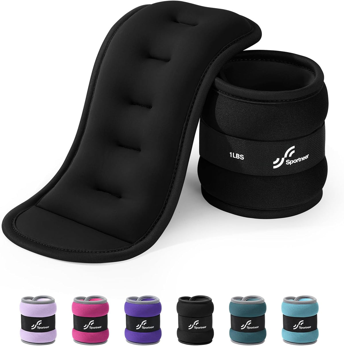 Sportneer Ankle Wrist Weights for Women Men Pair of 1/2/4/6/10 LBS Options