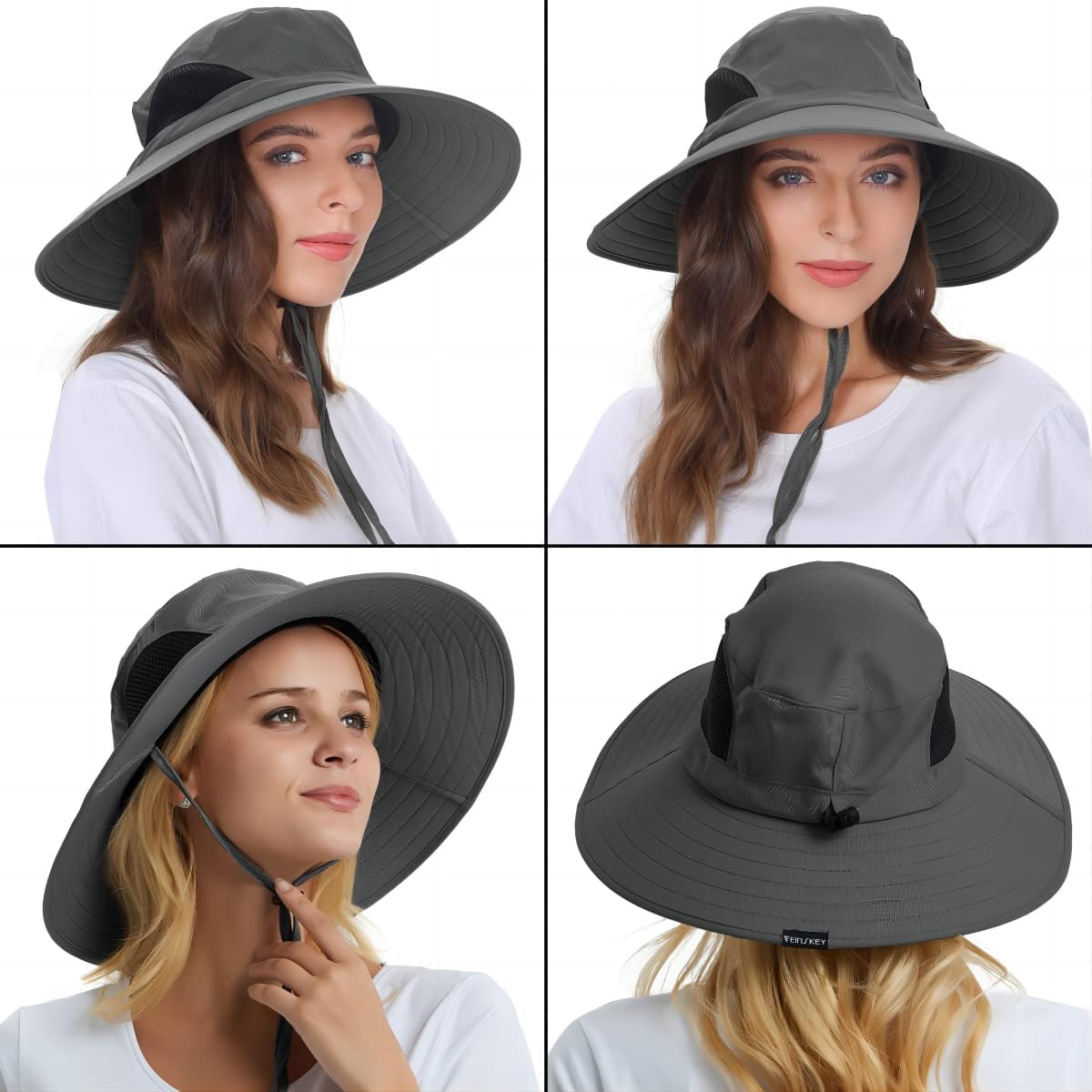 Wide Brim Sun Bucket Hat, Waterproof Boonie Hat for Men & Women