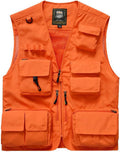 Hbufnha Outdoor Fishing Hunting Vest Multi Pockets Work Cargo Jacket