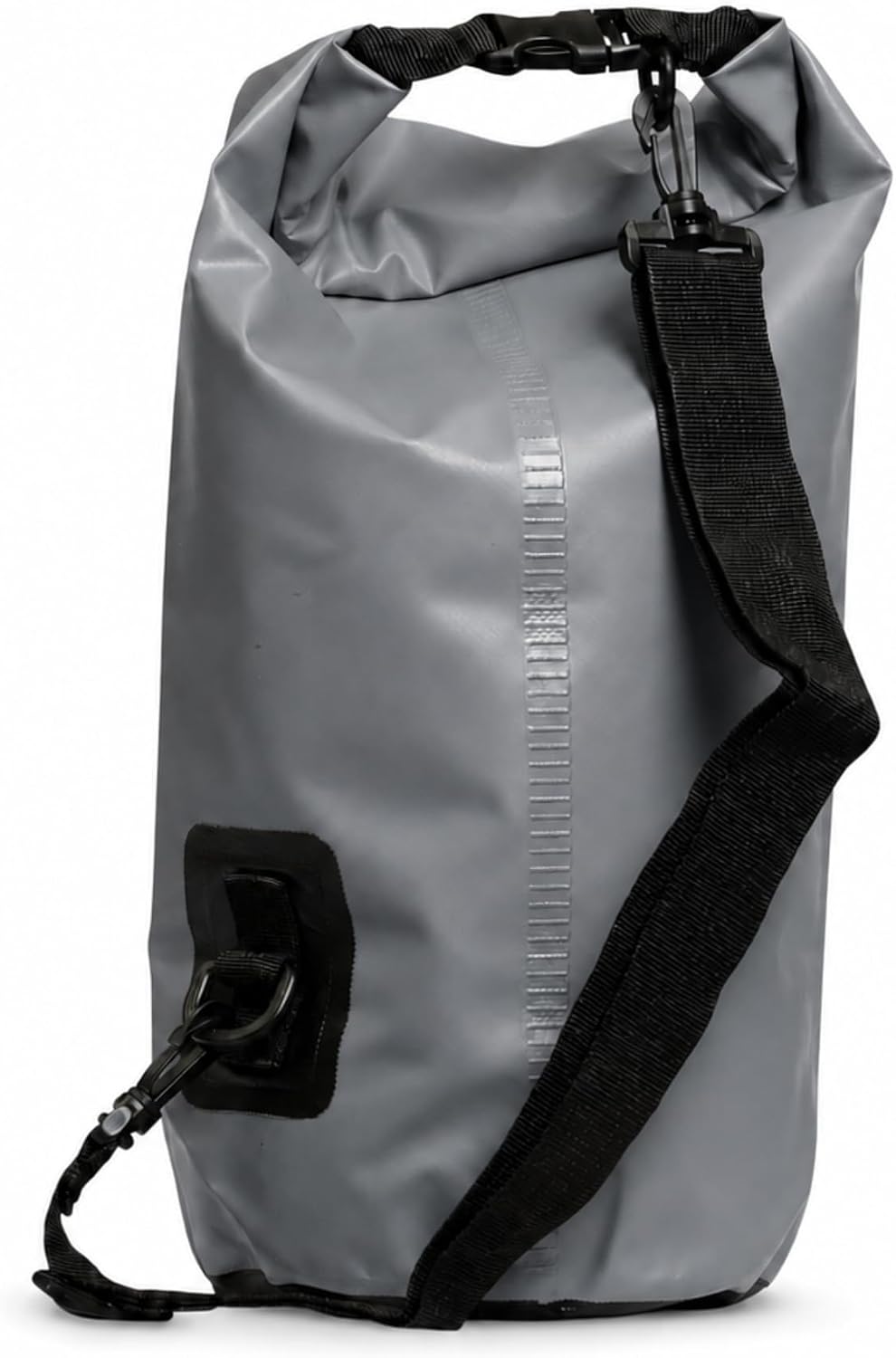 SILO Dry Drop 10L Waterproof Dry Bag - Ultralight Roll-Top Gear Bag for Trail Running, Ultramarathon Crew Drop, Kayaking, SUP, Hiking, Camping, Beach - 500D PVC, Shoulder Strap Grey