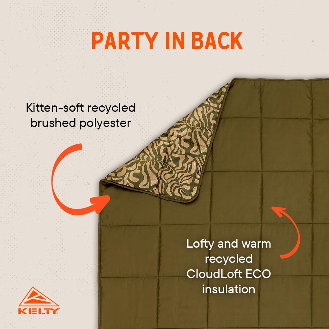 Kelty | Bestie Blanket Fern - Compact, Versatile Large 1P Camp Blanket - Twin
