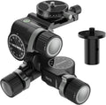 NEEWER 3 Way Geared Tripod Head with 360° Panoramic Arca QR Plate, TH15