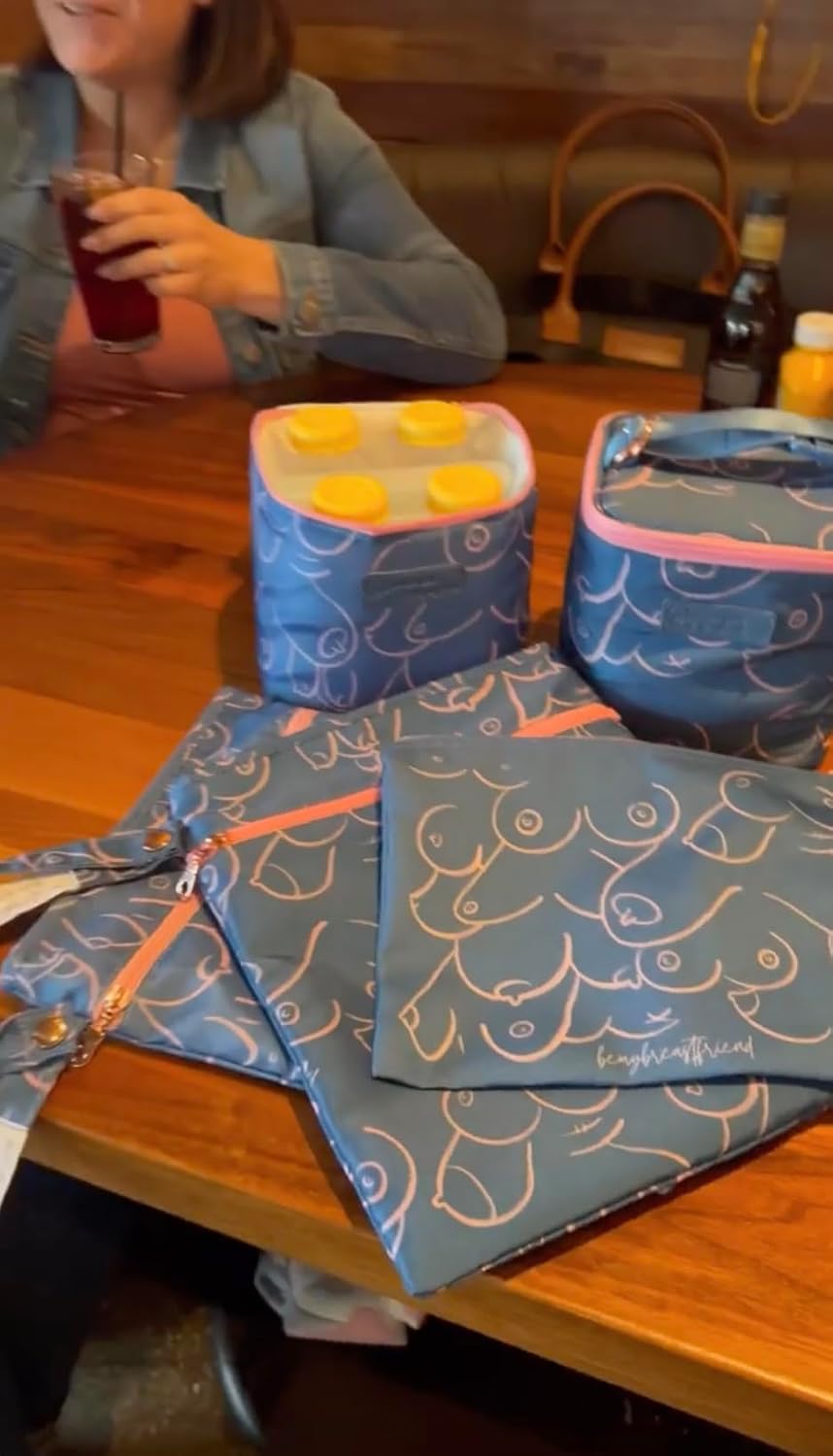 Sarah Wells Pumparoo Wet/Dry Bag with Staging Mat (Blue Pattern)