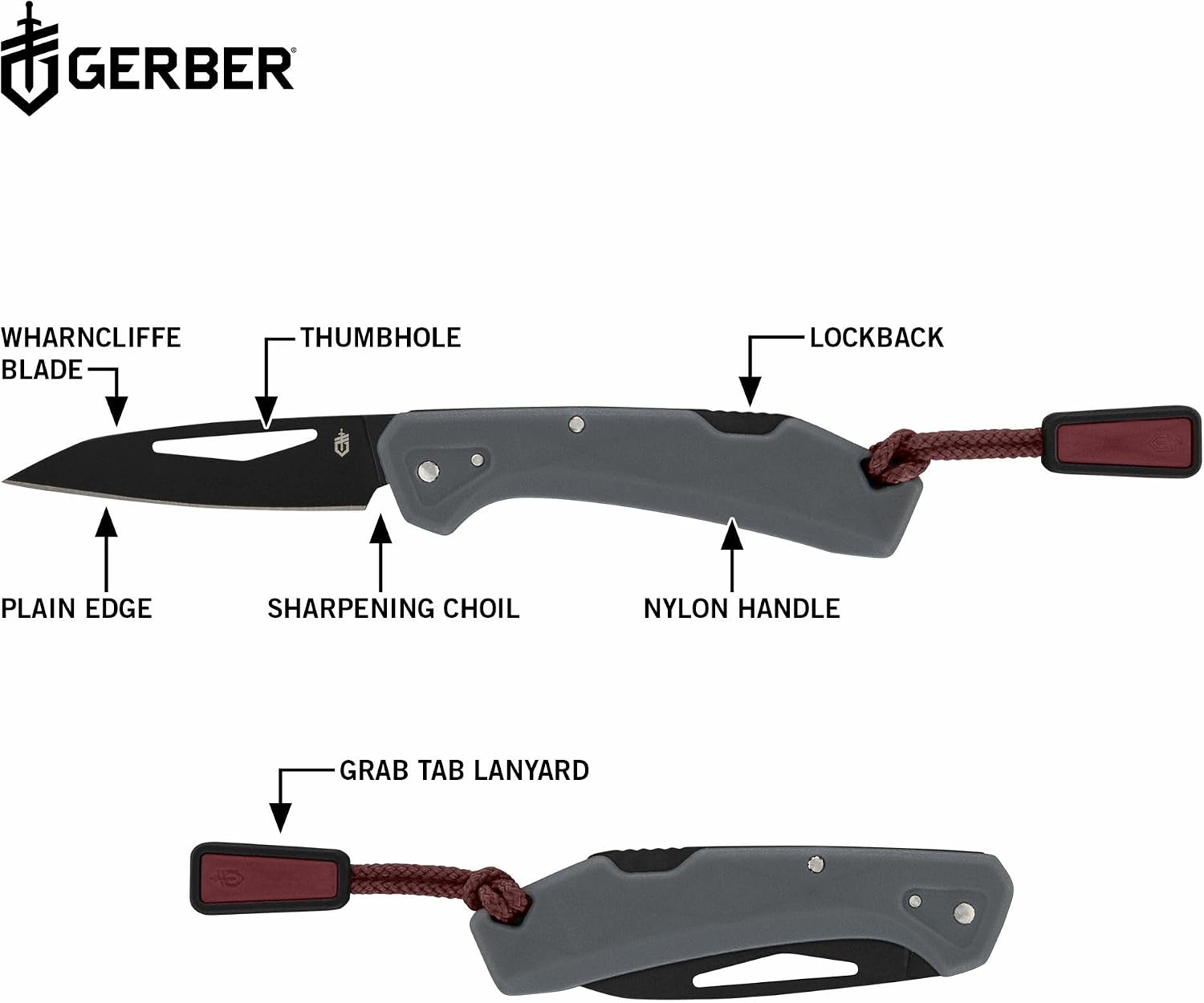 Gerber Gear LST Mini - Lightweight Folding Pocket Knife for Hiking, Camping - EDC Tool - Durable Stainless Steel Blade - Gray