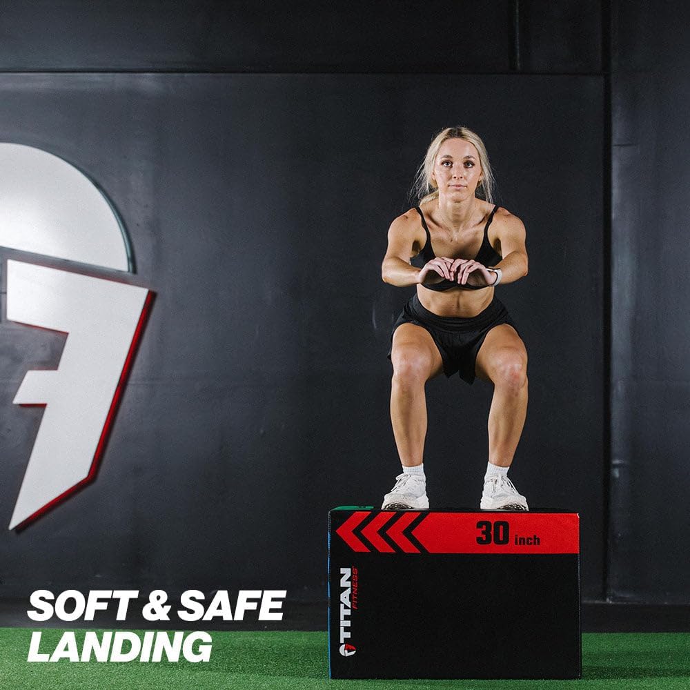 Titan Fitness 3-in-1 Heavy Foam Plyometric Jump Box