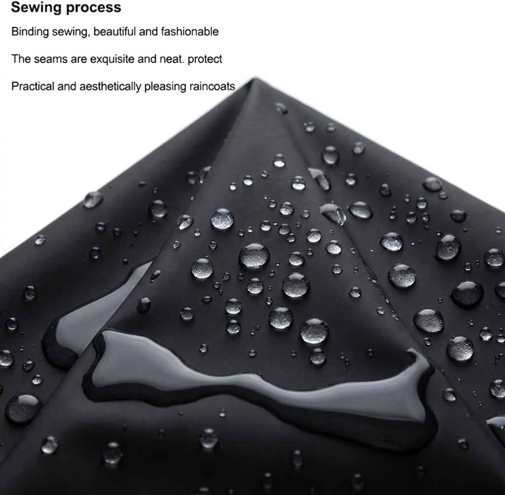 Men's Reusable EVA Raincoat Long Waterproof Trench Coat