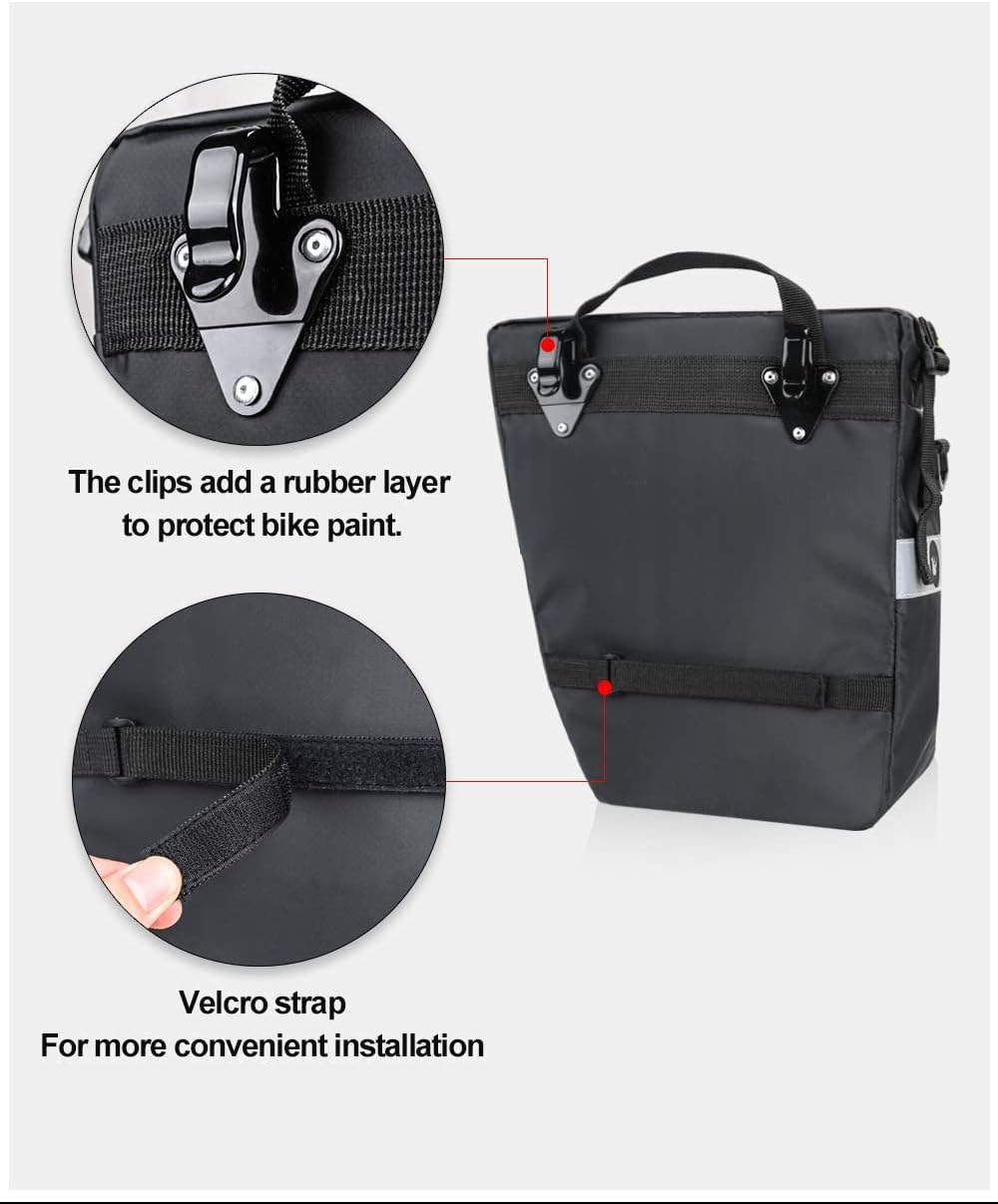 Rhinowalk Bike Pannier Bag Set for Bicycle Cargo Rack Saddle Bag Shoulder Bag Laptop Pannier Rack Bicycle Bag Professional Cycling Accessories 3 in 1
