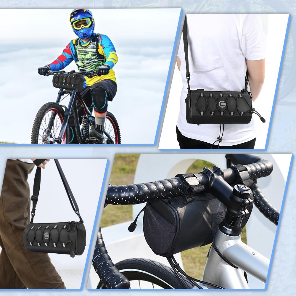 WOTOW Bike Handlebar Bag Waterproof - Bicycle Front Pouch, 2.7L