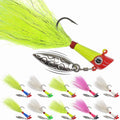 Shad Darts Fishing Lures Dart Head Jig Underspin Bucktail Hair Jigs Head for American Shad Bass Walleye Crappie Panfish 1/16oz 1/8oz 1/32oz 1/4oz 25 Pack