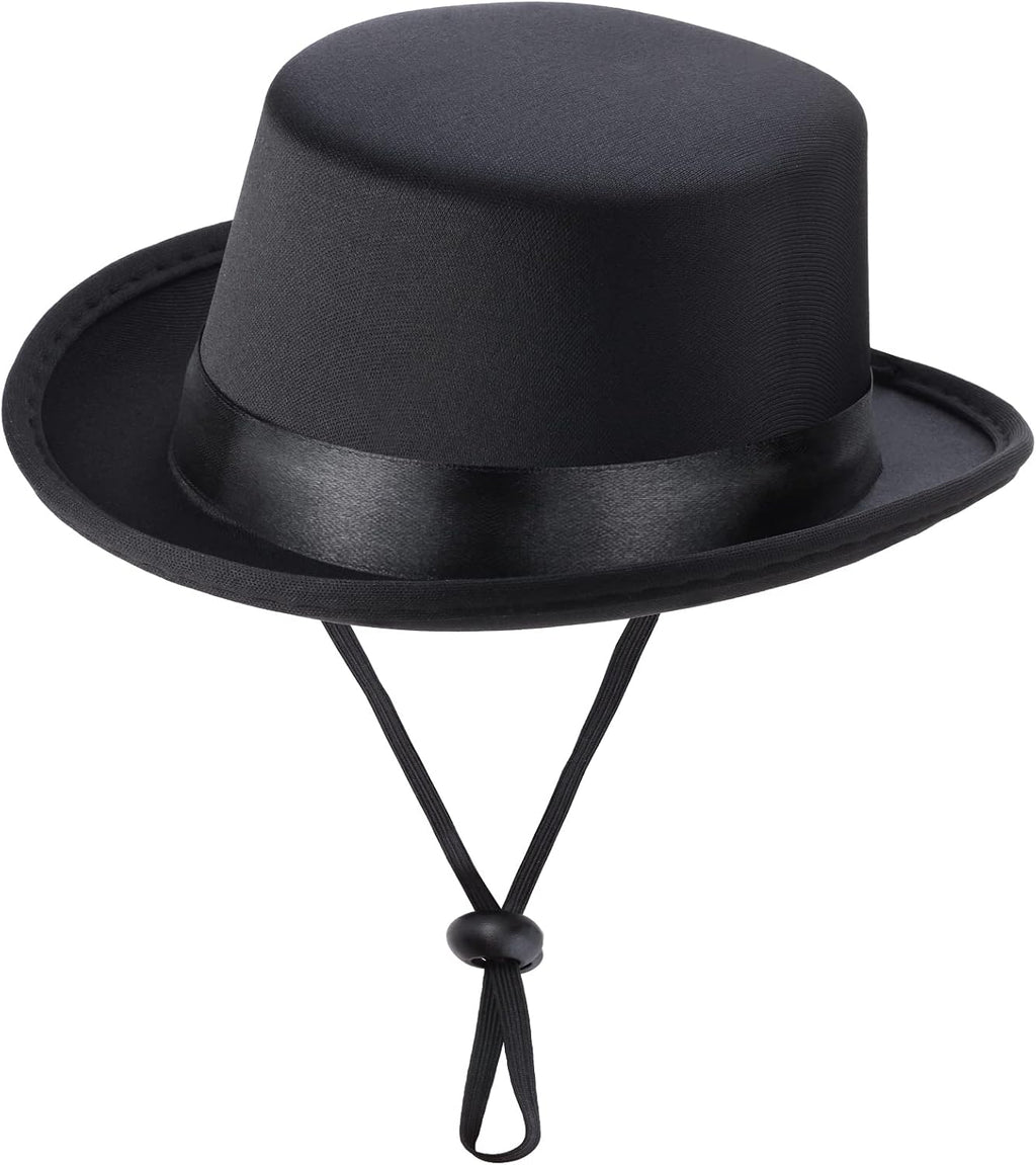 Yewong 2-Piece Pet Formal Accessories Set - Top Hat with Formal Necktie/Bowtie for Dog & Cat (Blue Bowtie Collar) - One Size