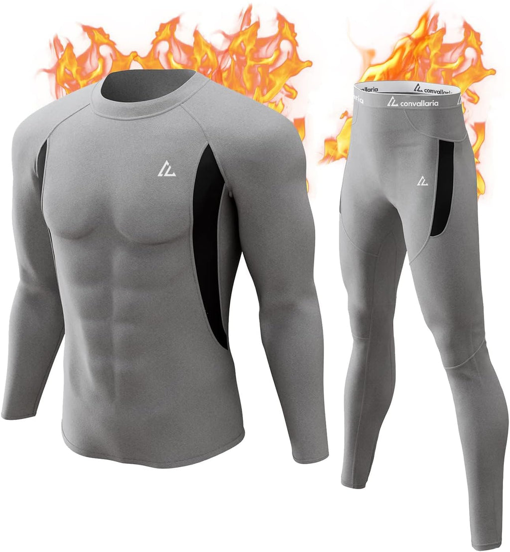 Mens Thermal Underwear Long Johns Set Cold Weather Hunting Base Layer