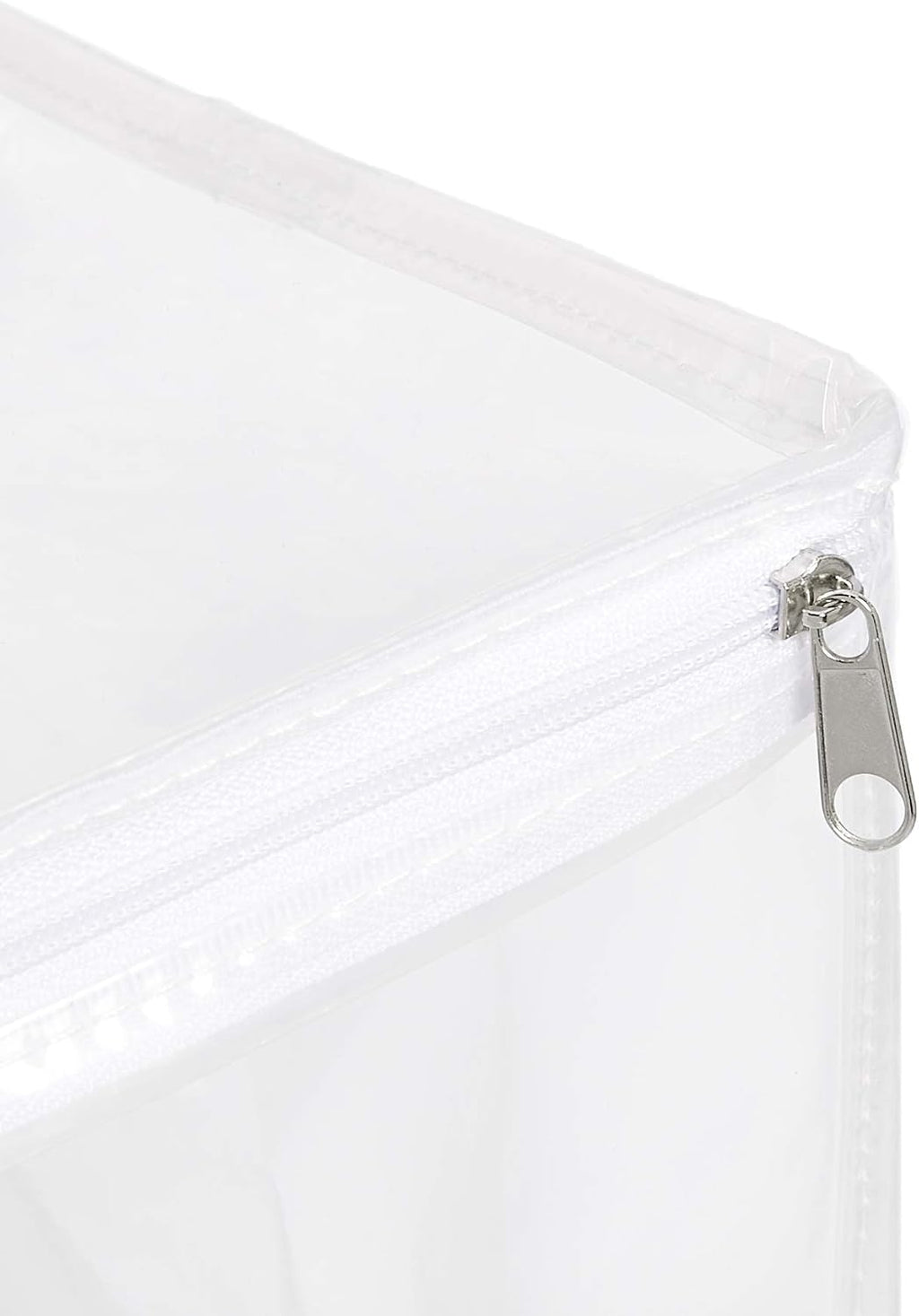 Amazon Basics Clear Zippered Storage Bags for Closet Organization, Stackable Clothing and Linen Storage Containers, 3-Pack