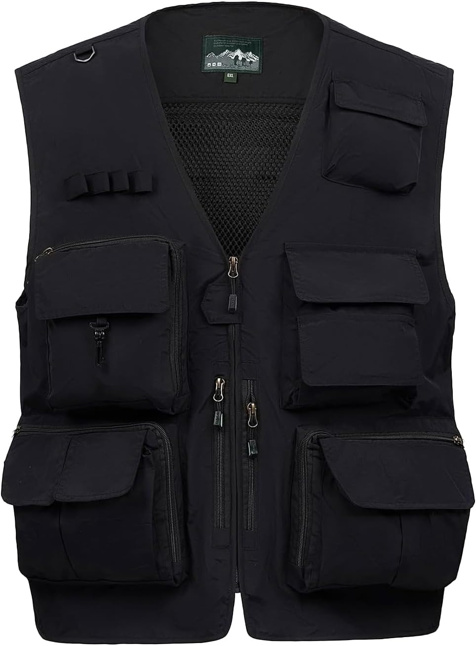 Spanye Mens Fishing Hunting Vest Outdoor Travel Utility Vest Tactical Work Jacket Multi Pocket