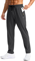 Pudolla Men's Lightweight Hiking Pants Quick Dry Outdoor Sweatpants with Zipper Pockets for Athletic Workout Casual Travel