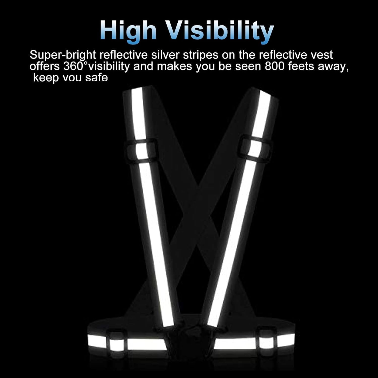 Reflective Vest Running Gear, 2-10Pack High Visible Safety VES