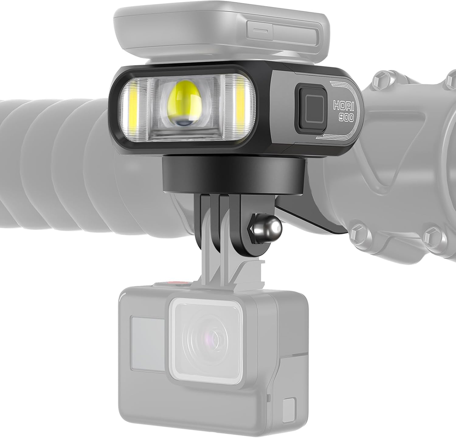 Magicshine Hori 900 Compatible with Garmin/Wahoo Bike Computer Dual Mounted Bike Light 900 Lumens Super Bright Independent DRL Fast USB-C Charging IPX6 Waterproof Rating Bicycle Headlight