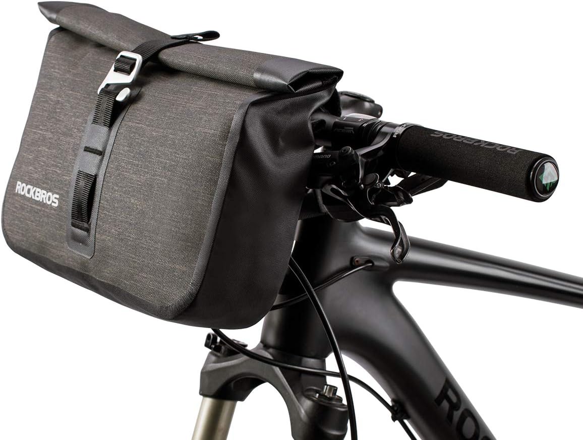 ROCKBROS Bike Handlebar Bag Waterproof 6L Roll-Top for MTB Road Bike