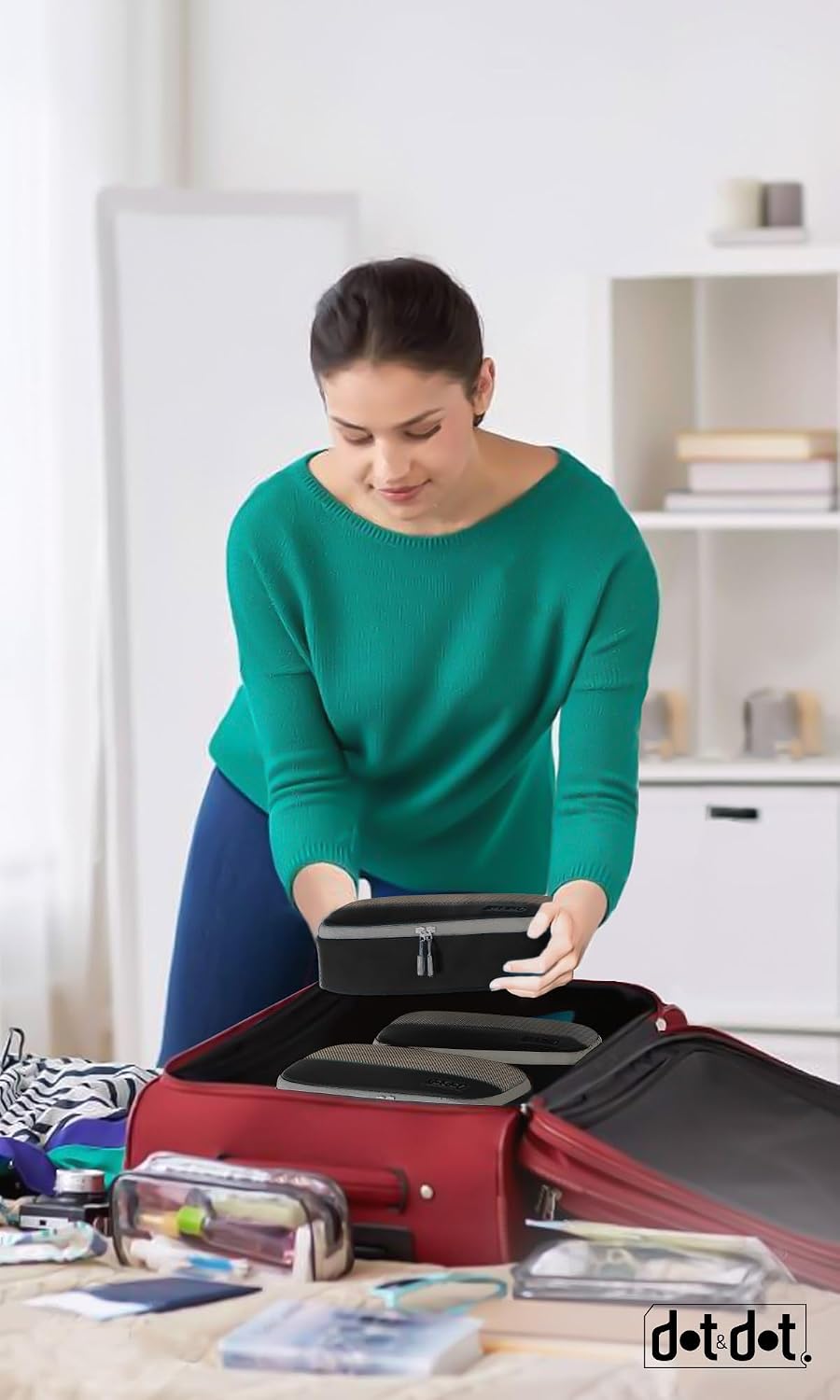 4pc Small Packing Cubes for Travel - Luggage Organizers for Suitcases