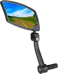 BriskMore Handlebar Bike Mirror - HD Blast-Resistant, Adjustable Rotatable Rearview Mirror for Left Side Bicycle