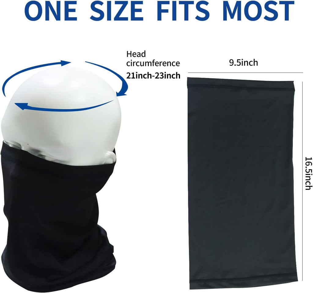 SHEVERCH 6 Pack Neck Gaiter Face Mask Sun UV Protection For Men Women