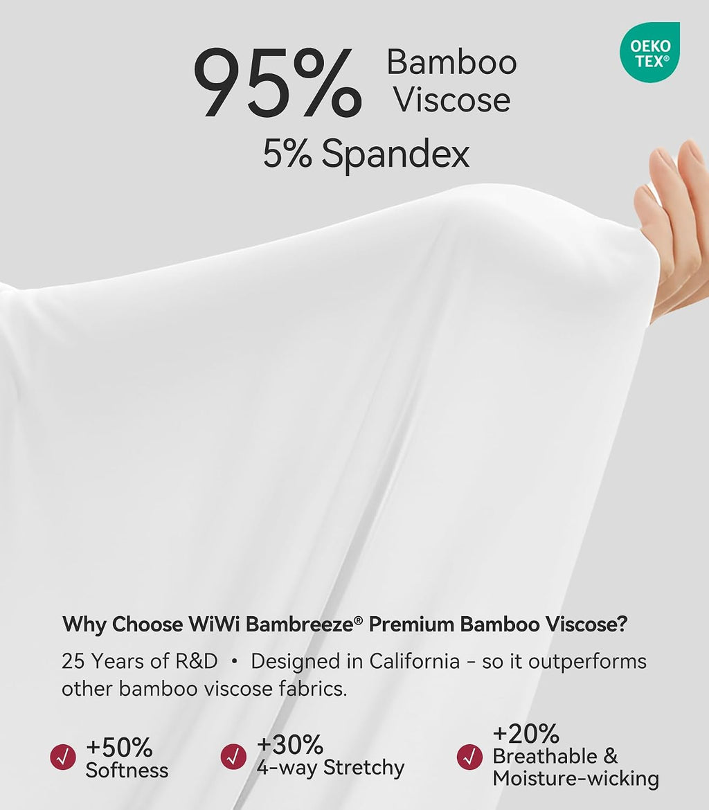 WiWi Soft Underwear for Women Thermal Long Johns Sets Super Warm Base Layer Top Pants Pajamas Set Viscose from Bamboo S-3X