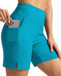 Ommiivex Women Swim Shorts 5 Inches High Waist Extremely Stretch Softness Quick Dry for Pool Beach Board Summer Vacation