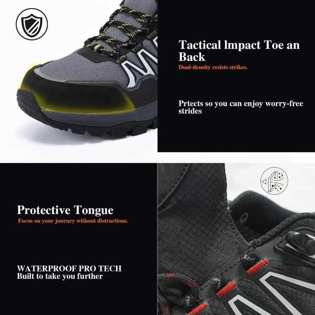 Queday Mens Waterproof Lightweight Hiking Shoes