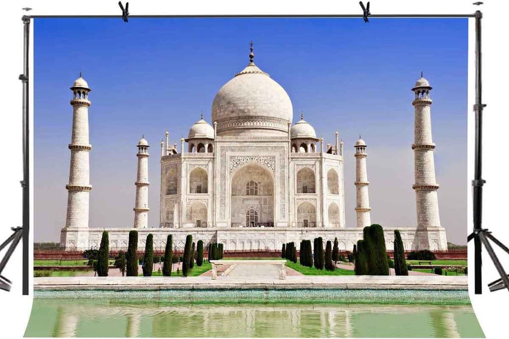 Taj Mahal India Landmark Building Photography Backdrop, 7x5ft