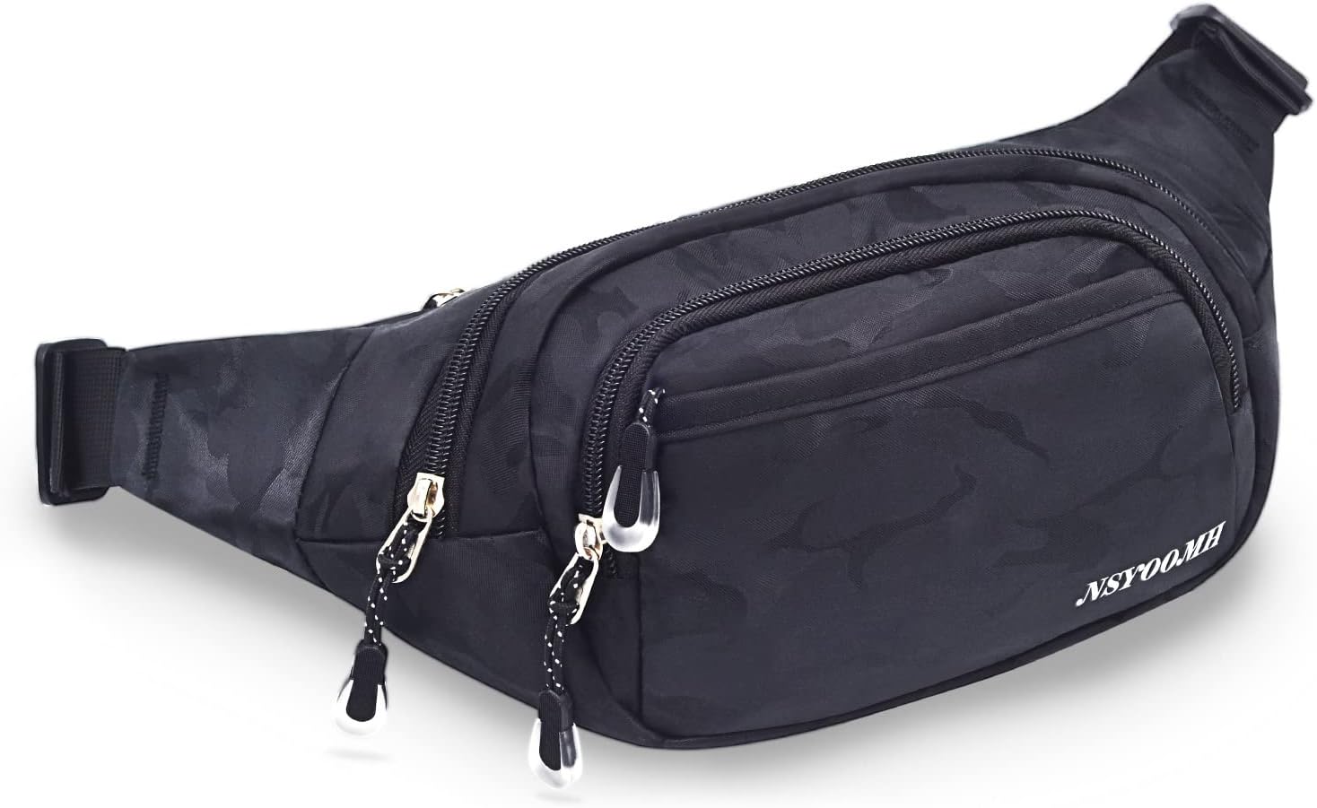 Large Fanny Pack for Men Women NSYOOMH, Crossbody Waist Bag 5-Zipper Pocket