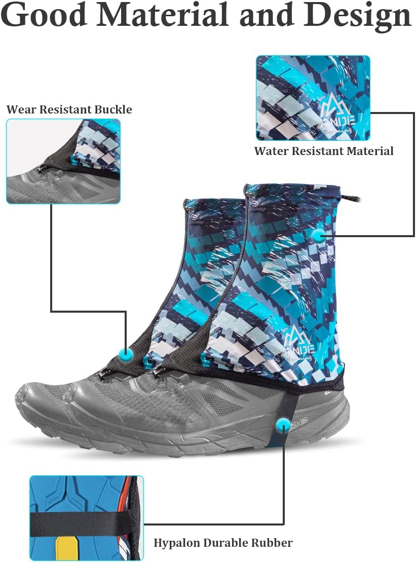 AONIJIE Ankle Gaiters for Hiking, Lightweight Trail Running Gaiters