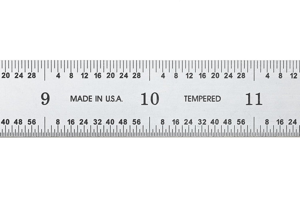 PEC Tools 18" Flexible Metal Ruler, 3R Graduation, Precision Measuring Tool
