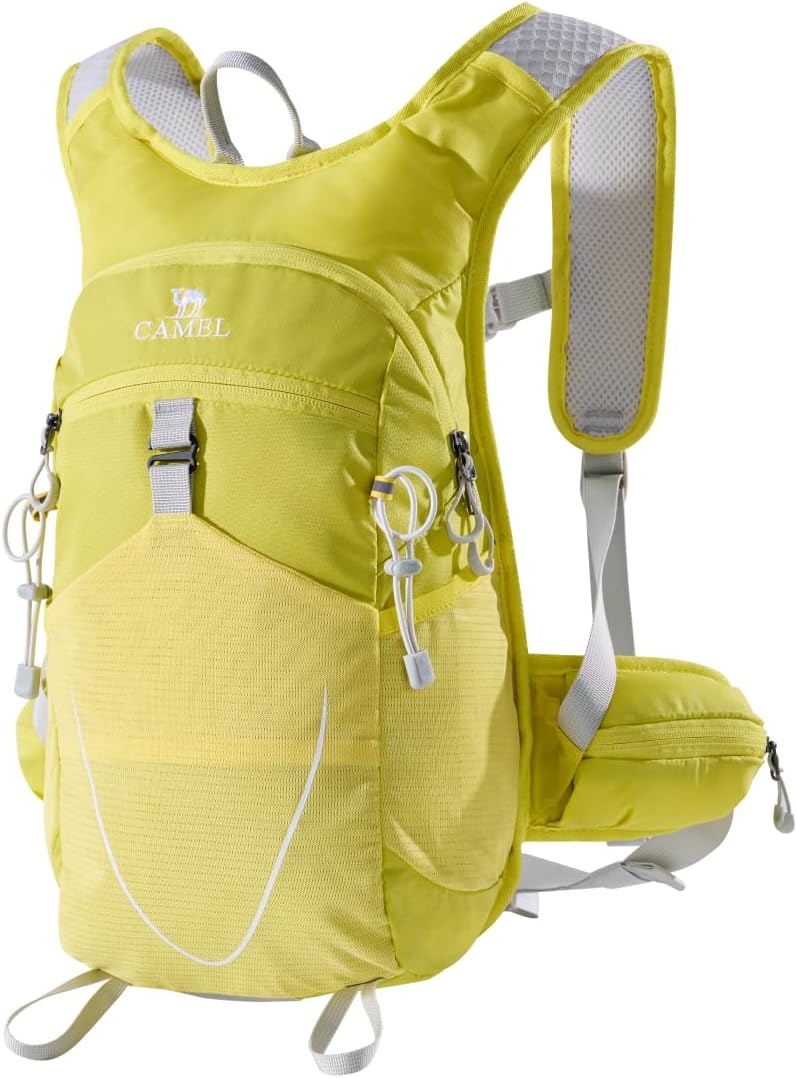 CAMEL Small Hiking Backpack for Women Men Lightweight Travel Daypack Cycling Bag Water Resistant Sports Backpacks