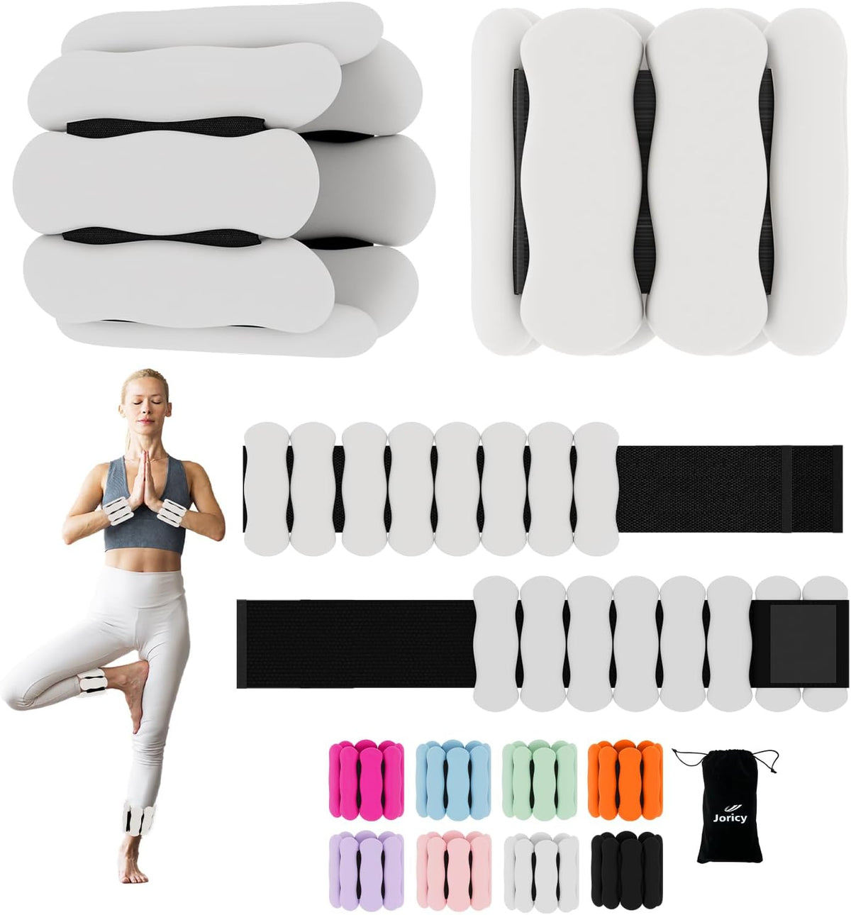 Ankle Weights Wrist Weight for Women Men, Set of 2, 1 lb/2 lb Each